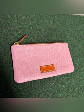Dooney & Bourke Pink Pouch Wallet for Women with ID Window and Zipper